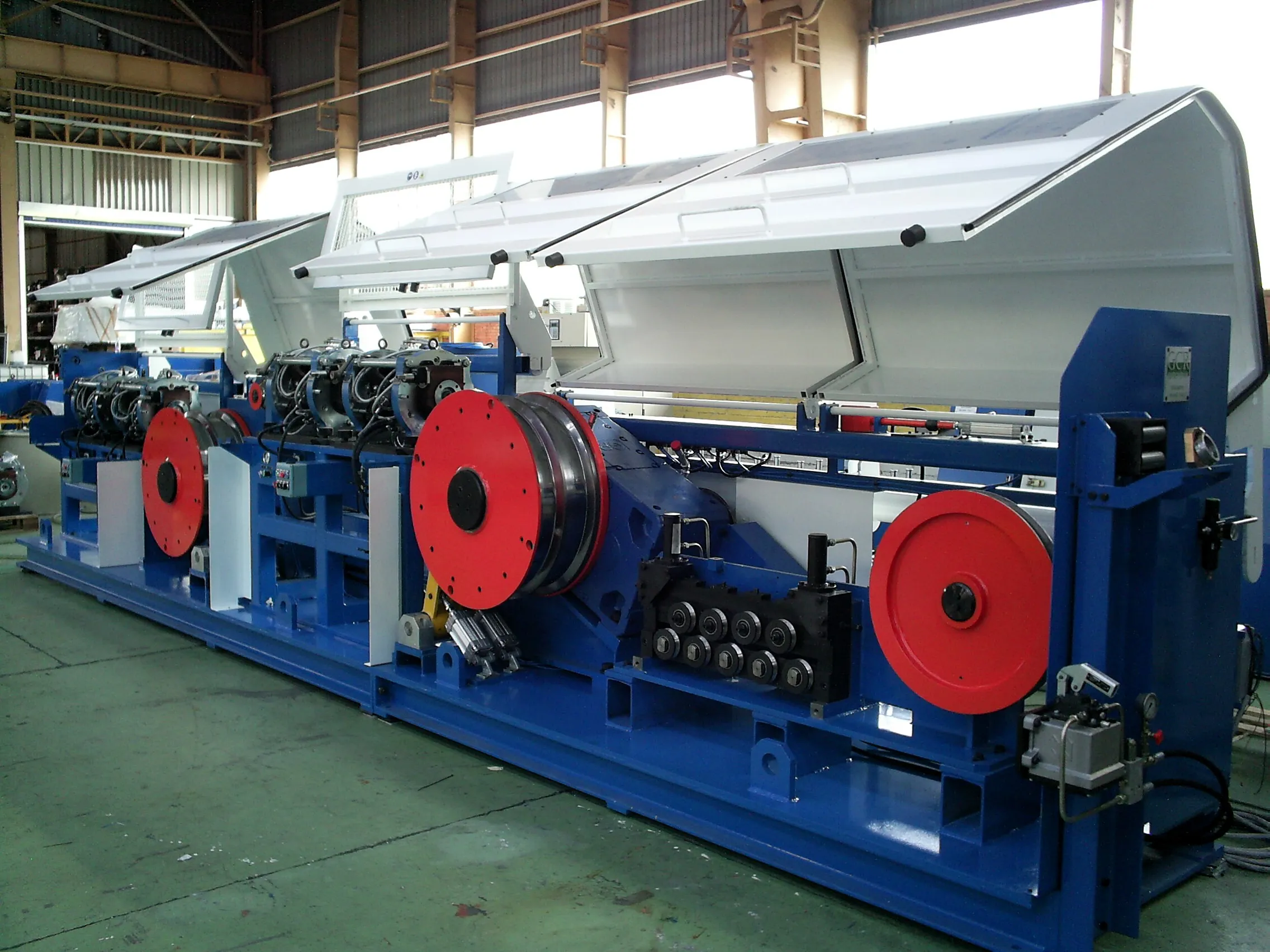 A high-precision cold rolling line designed for processing metal wires and rods, enhancing surface finish and dimensional accuracy.